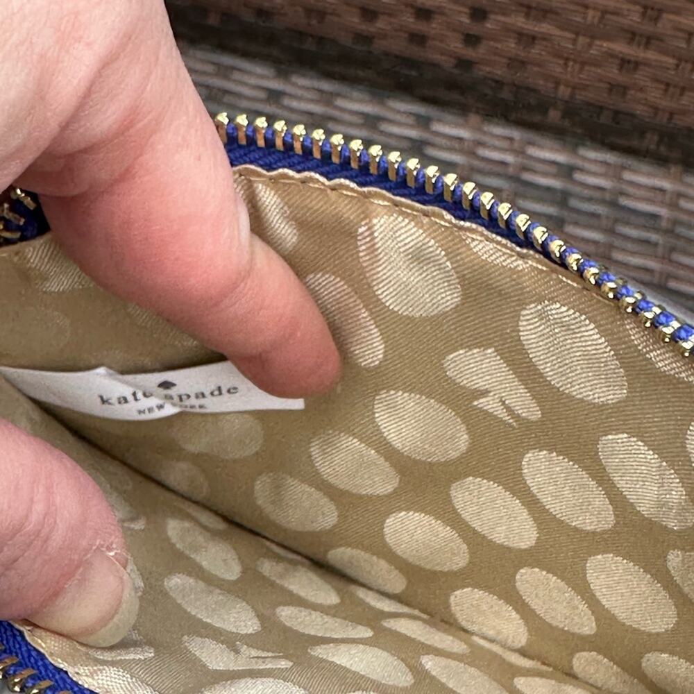 Kate Spade Vibrant Blue 5x8” Wristlet EUC - Picture 9 of 9